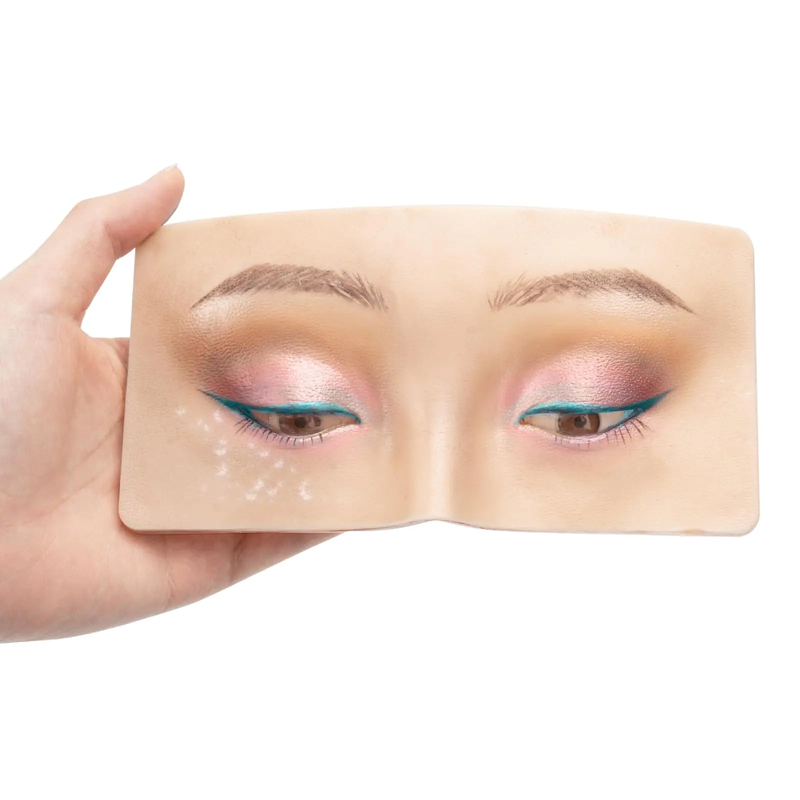 Makeup Practice Face Board 3D Realistic Pad Reusable eyeshadow practice eyes for Makeup Artist Board Makeup Practice Eyeshadow Eyeliner Eyebrow Mapping Realistic Face Skin make up practice face