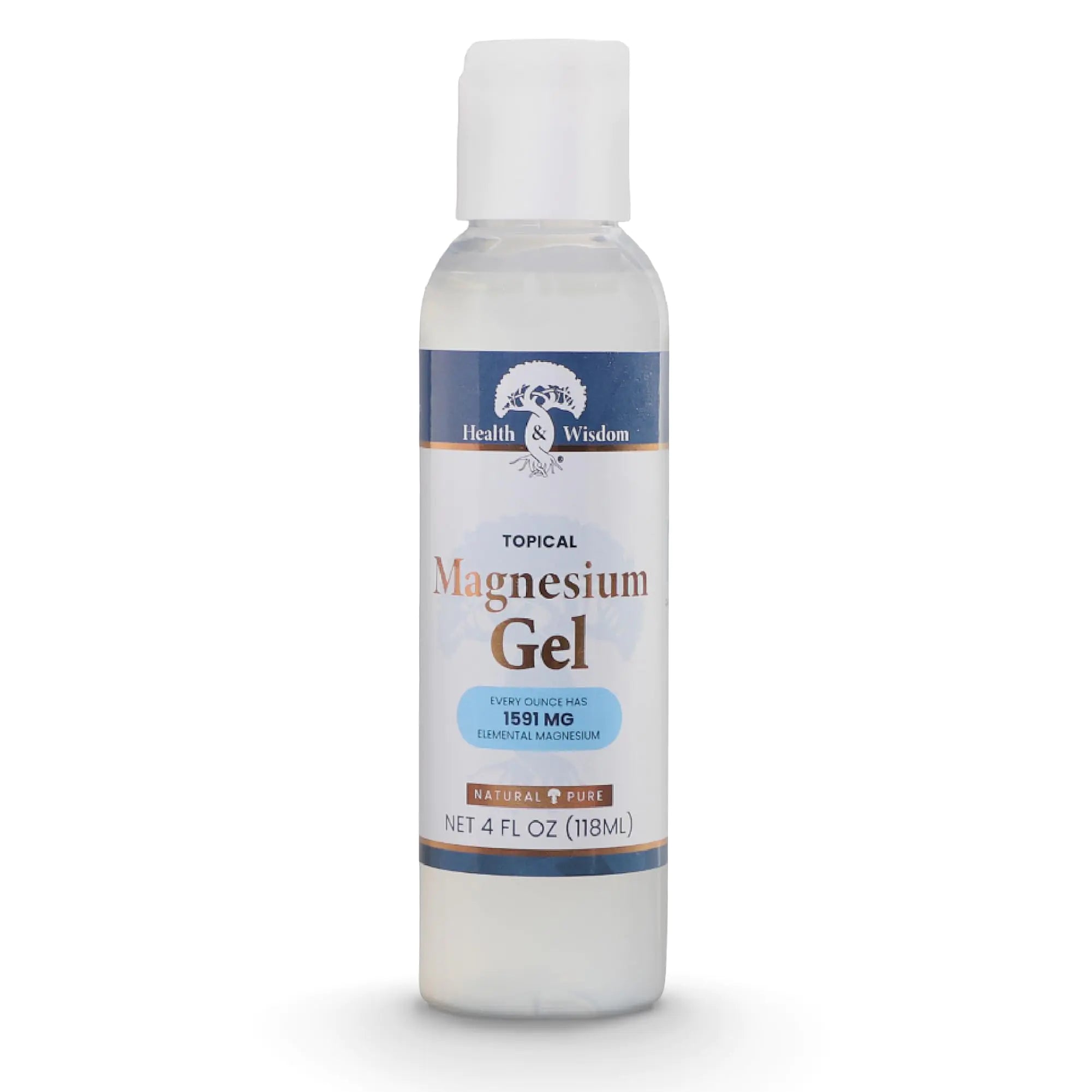 Health and Wisdom Topical Magnesium Gel with Seaweed Extract - Magnesium Gel Topical for Muscles Magnesium Topical Gel Gel Magnesium All Natural Magnesium Gel Magnesium Chloride Gel - 4 Fl Oz